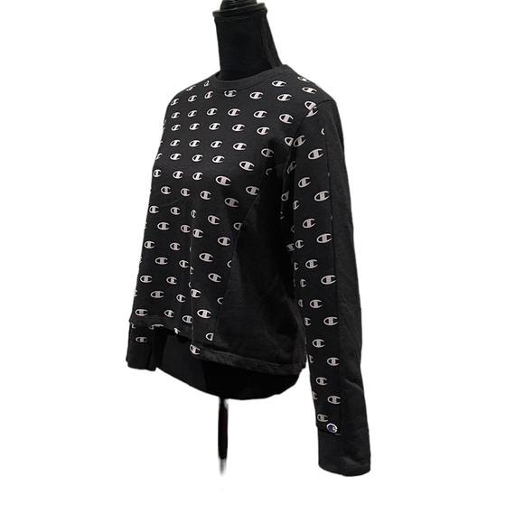 Champion pullover long sleeve insignia athleisure charcoal sweatshirt medium - Picture 4 of 10